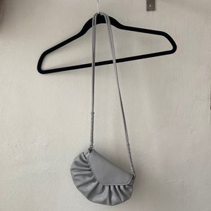 Light blue faux leather purse